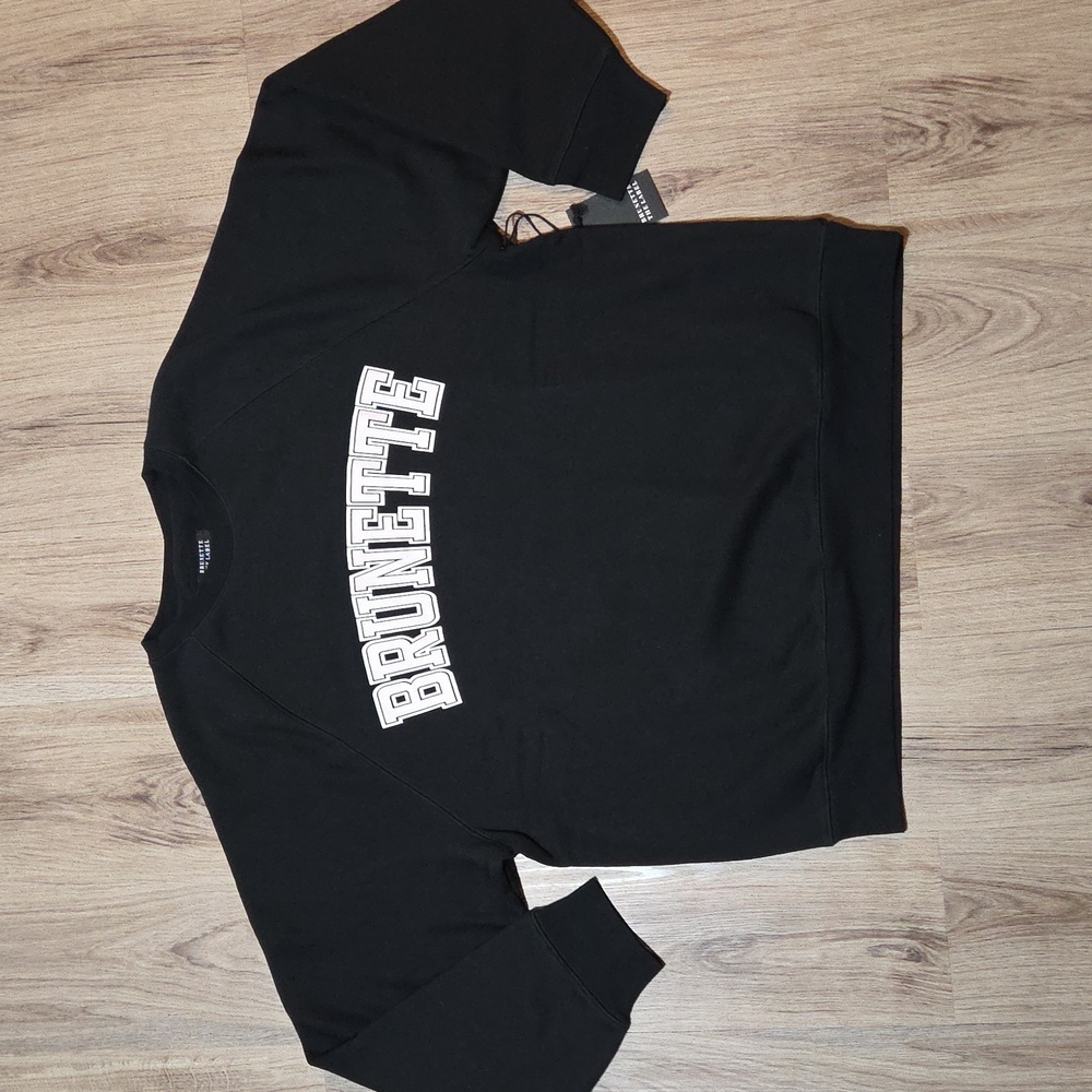 Brunette The Label "Brunette" Varsity Hair Colour Not Your Boyfriend's Crew M/L - Picture 2 of 15